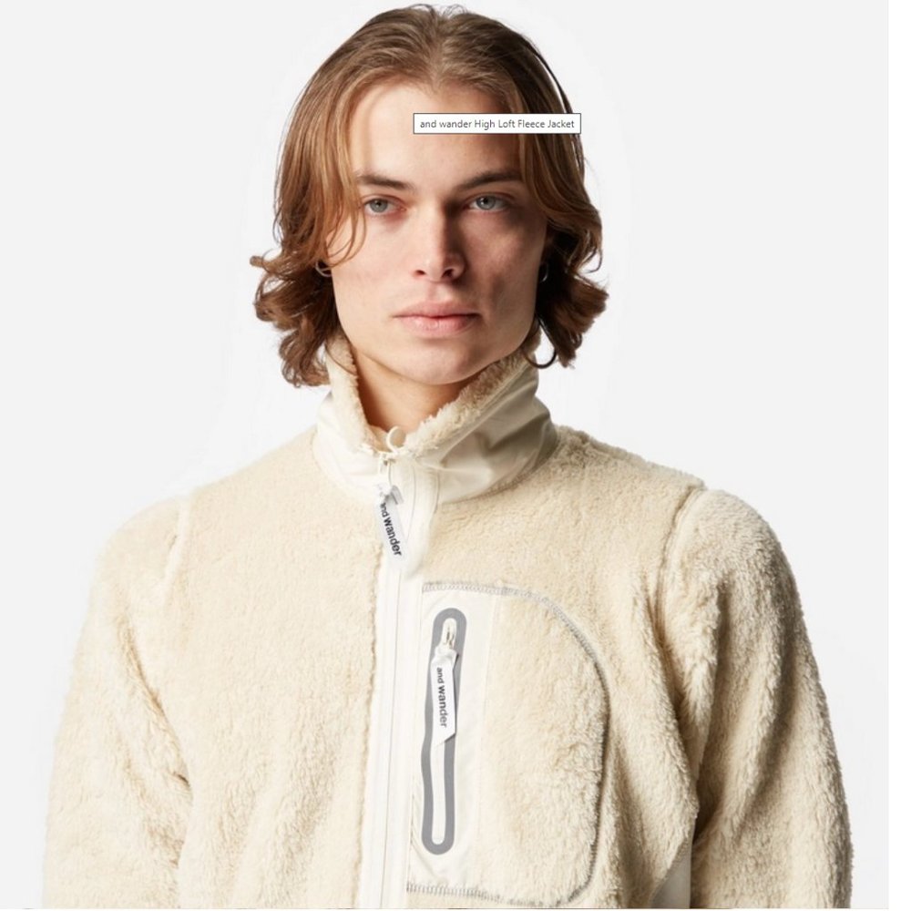 $455! NWT RARE Men's and wander High Loft Fleece Polartec Jacket - Beige - L - Picture 3 of 5